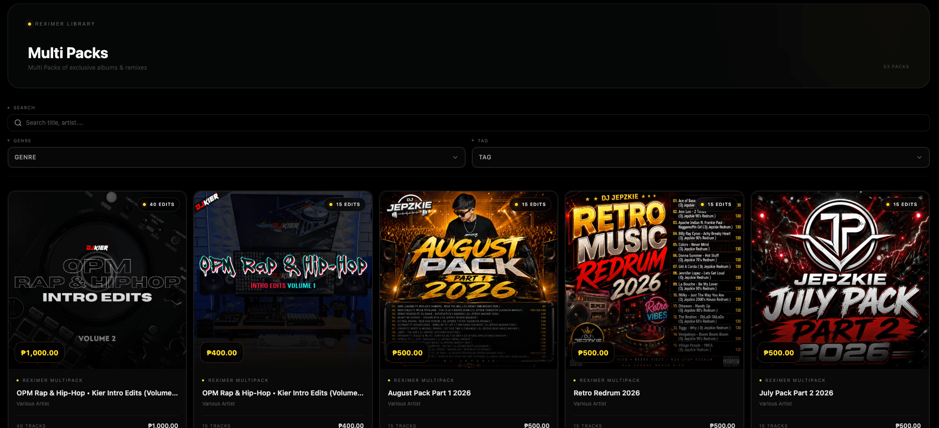 Curated Collections page preview